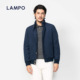 白鹅绒服深蓝保暖羽绒宽松 蓝豹LAMPO男士 25秋冬新品 ONE