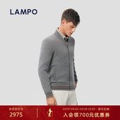 7030 时尚 LAMPO 蓝豹男士 针织开衫 棒球领百搭毛衫 外套