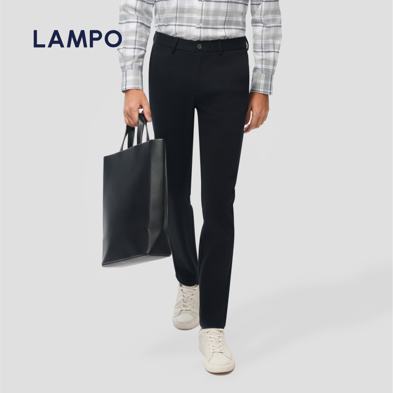 蓝豹直筒长裤商务羊毛混纺