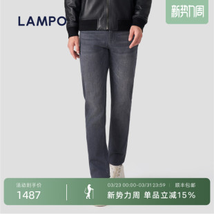 进口牛仔舒弹裤 蓝豹牛仔裤 LAMPO 子商务休闲长裤 进口棉弹