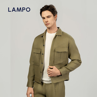 蓝豹男士 LAMPO 夹克100%亚麻商务易打理休闲外套 26春夏新品