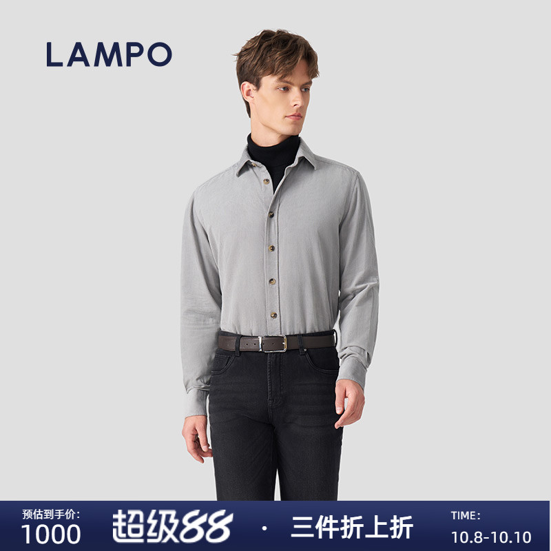 LAMPO/蓝豹灯芯绒长袖衬衫