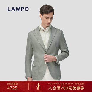 【亚麻+羊毛】LAMPO/蓝豹男士单西服亚麻混纺商务休闲西装外套