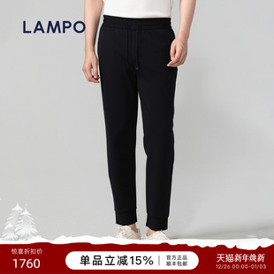 休闲裤 蓝豹男士 LAMPO 棉混纺高弹力直筒休闲长裤 棉弹