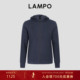 安吉丽羊毛 时尚 LAMPO 蓝豹男士 秋冬新款 连帽潮流长袖 开衫