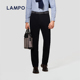 羊毛羊绒 LAMPO 蓝豹男士 休闲裤 商务舒适深蓝微弹休闲长裤