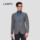 羊毛羊绒 LAMPO 蓝豹男士 单西服羊绒花呢商务休闲西装 外套