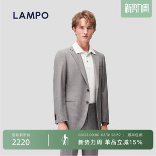 西服上衣商务西装 蓝豹男套装 LAMPO 外套男 美丽诺羊毛