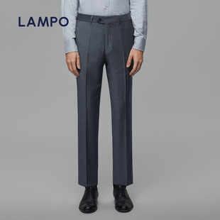 四季 款 商务正装 蓝豹 直筒羊毛 长裤 ONE系列 灰色西裤 lampo 男士