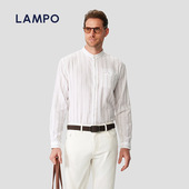 衬衫 凉感易打理商务衬衣 蓝豹男士 长袖 进口泡泡纱 LAMPO
