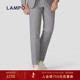 25春夏新品 LAMPO 蓝豹男士 西裤 商务休闲进口羊毛条纹直筒裤