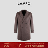 蓝豹大衣男商务双面呢休闲毛呢外套 LAMPO 牦牛毛 骆驼毛