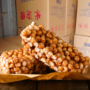 整箱460g/包*16 年货零食松子糖焦糖传统松花糖脆米糕米花糖批发