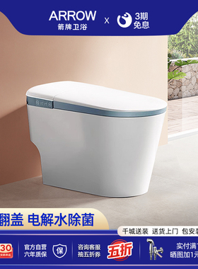 箭牌卫浴智能马桶电解水除菌脚触翻圈翻盖虹吸妇洗坐便器AKE1152