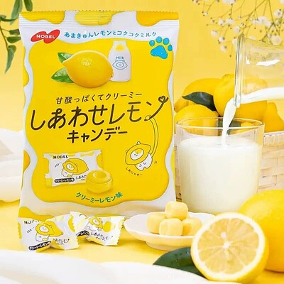 日本进口诺贝尔柠檬味奶油糖