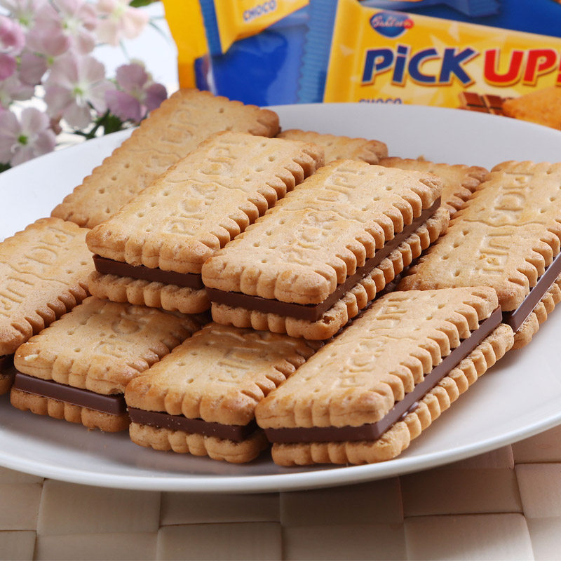 德国进口bahlsen百乐顺pickup牛奶巧克力味夹心饼干28g多口味早餐