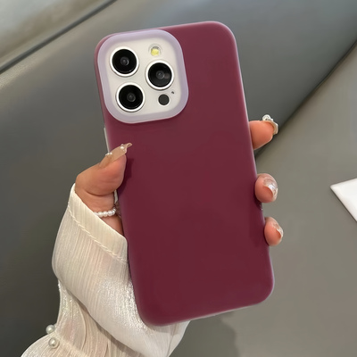 酒红色新年简约新款适用Magic7/6/8荣耀400/X9D手机壳300/200魔术5PRO果冻X60液态硅胶X50GT软糯安克拉梅子色