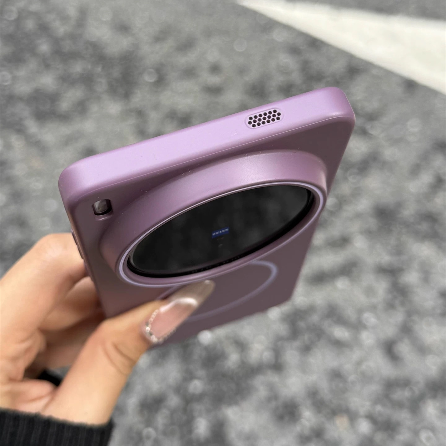 个性高级感暗紫色小众适用Realme真我GT7PRO手机壳NEO7肤感磨砂磁吸15/14pro+硬7SE防摔C73大孔v60S/c75女C63