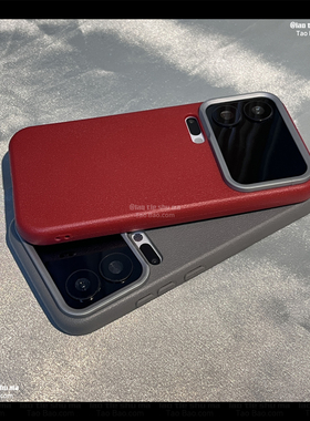 大红色素皮磨砂浮雕纹理适用K80小米17PROMAX/14手机壳15T/17PRO荔枝皮纹软K70/K60/Note13/12pro+硅胶Turbo4