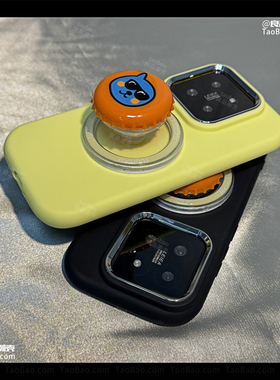 柠檬黄酷儿瓶盖磁吸支架FIND X8s适用OPPO Reno14/13手机壳12/10/X7Ultra/A3i/a2m圆边5K/6/11软F29/A1s/9PRO