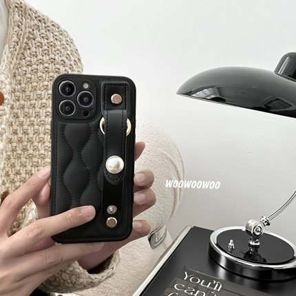 菱格羽绒服一加13适用OPPO FIND X8手机壳X5带腕带Reno 12新款9皮质Reno10PRO+超火6小众11全包7PRO秋冬ACE5