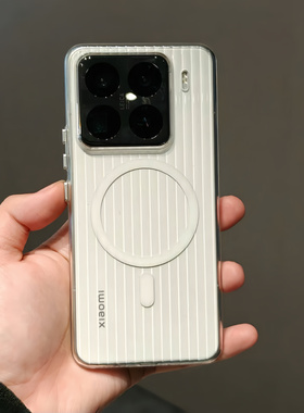 高级感PC瓦楞条纹适用K90/K80至尊版小米17Ultra/15/14手机壳11红米K60高清透亮13T透明PRO光栅K70硬磁吸大孔