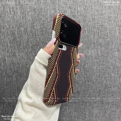 赤蛇权杖半包凯夫拉纹理适用小米POCO F9Pro手机壳F8Ultra/X8PRO MAX/F7/F6 PRO碳纤维纹F5PRO/X7PRO无边框硬