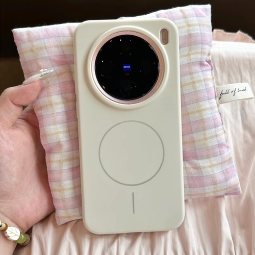 高级感真耐脏古董白细圈S30磁吸充电X2000PRO MIN适用VIVO X200Ultra手机壳X200S液态硅胶软糯橡皮擦高级感男
