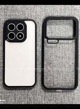 黑色边框亚克力透明背板适用Magic7/6荣耀X70/400/300手机壳400PRO/X60/90GT防摔X50i+魔术5/200Lite全包X9C