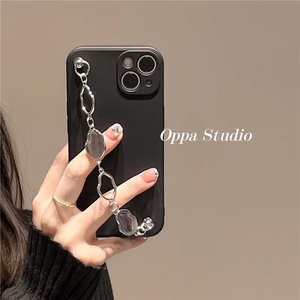 黑色手链FIND X9/X8S+适用OPPO Reno14/13/10手机壳A6/a5i简约8pro+网红X7/A3X/4/A72/A96/A58X/k12S/A2/A1X