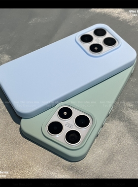 奶蓝色糯米马卡龙肤感磨砂适用K90小米17/15/14Ultra手机壳CIVI4/3红米k80软K70简约13防摔NOTE12直边PRO+女