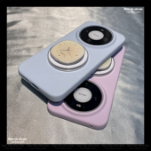 FIND X8S X8Ultra手机壳FindX7新款 高级感液态硅胶时钟磁吸支架适用OPPO X9PRO软糯创意防摔全包情侣男女