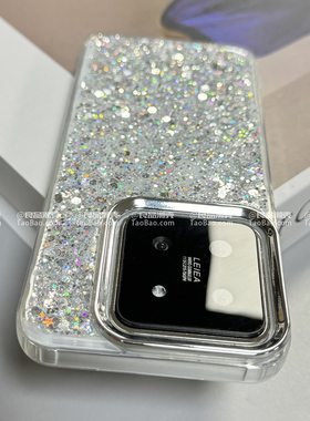 高级感闪粉透明星空适用K80小米15/14手机壳K60至尊版13T红米Note9滴胶70E大孔11T/12女13pro+新款K50/CIVI3