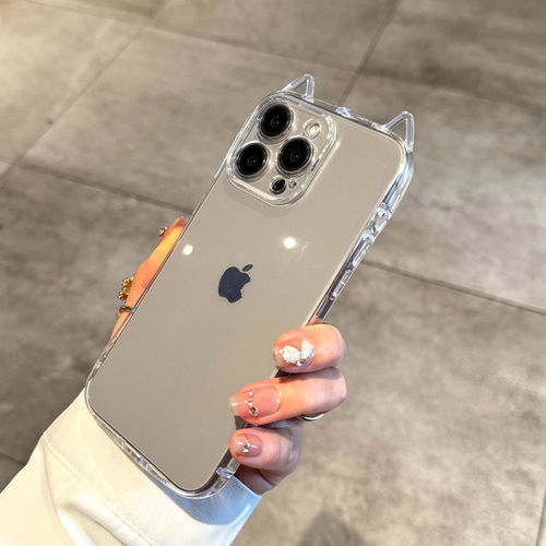 甜酷立体挂绳孔猫耳朵Win适用X70荣耀500/400/300pro手机壳80可爱少女X50i+透明小众X9D畅玩60plus/X9C/200