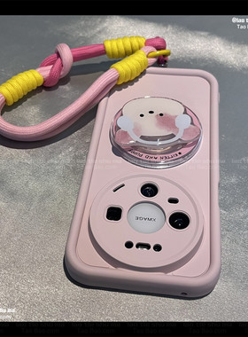 音乐狗磁吸支架带挂绳适用荣耀400/300/90手机壳X50i芥末绿200防摔60小众100可爱女70PRO纯色80畅玩40软硅胶