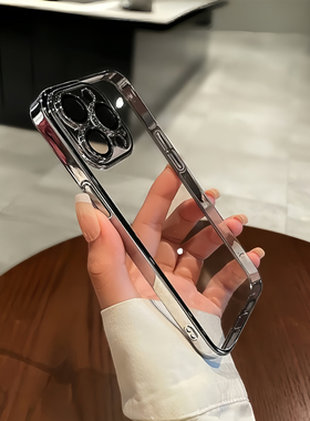 电镀边框简约高级感适用Realme GT8PRO/6手机壳Neo7大师2探索版10真我v25/V15轻薄x7pro/GT5银色13全包11/5SE