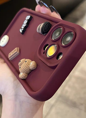 梅子色超火适用MATE80/70华为Nova14/13/11/7/8SE手机壳10立体5加厚P60防摔40气囊30PRO硅胶全包50小熊12酒红