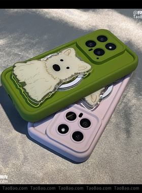 磁吸卡通可爱狗狗支架Find X9/X8s+/x7适用OPPO Reno15/14/13/8手机壳9/10pro+韩风K11/5/6硅胶12/A58X女a56