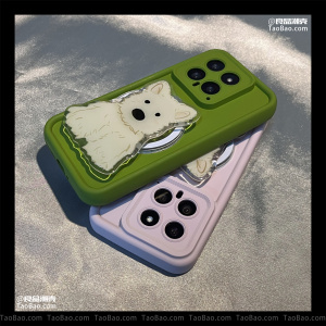 磁吸卡通可爱狗狗支架Find X9/X8s+/x7适用OPPO Reno15/14/13/8手机壳9/10pro+韩风K11/5/6硅胶12/A58X女a56