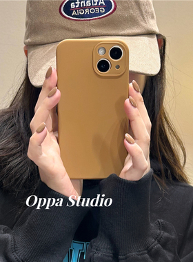 秋冬焦糖棕适用红米K30/40S手机壳note12/8/9小米10/K50PRO/K60至尊版13/14/K70