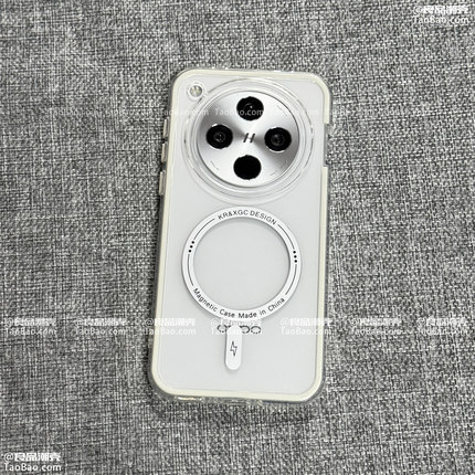 ins奶白色边框双层金属圈Find X7适用OPPO Reno14/13手机壳X8S/11一加ACE5/9PRO/8透明12二合一A2/13T磁吸K10