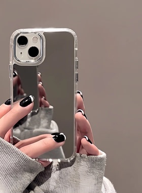 补妆镜面壳A56/A35适用三星S25/S24手机壳S23/22/21+/S20fe高级感Note20女Ultra简约S10小众A51软A53/A36/55