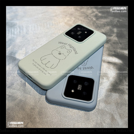 西高地狗耐脏液态硅胶适用K80小米17/14/15Ultra手机壳K70软糯13T红米60情侣Note14PRO+浅绿色TURBO3/civi5/4