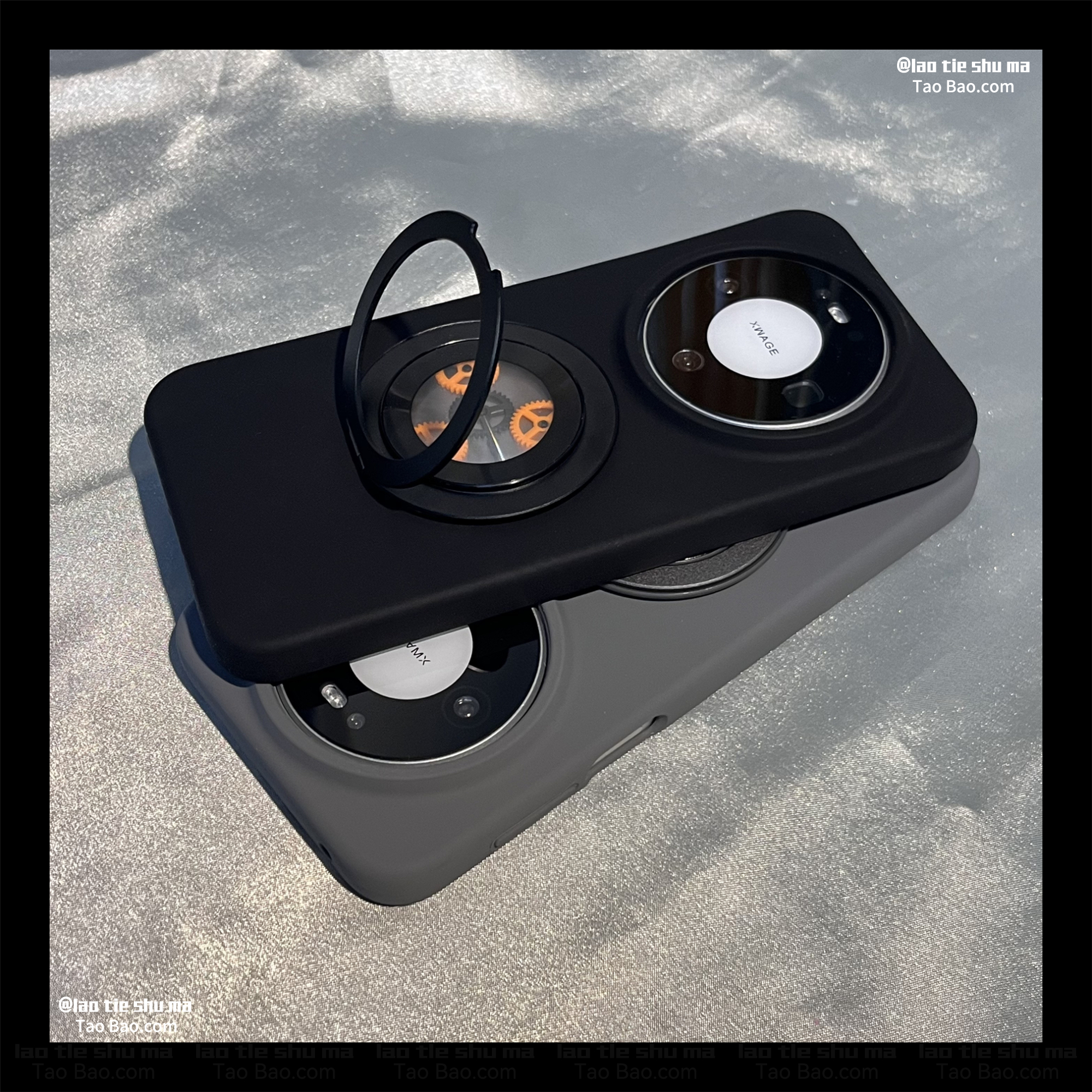 360°旋转会动齿轮支架FindX8S+适用OPPO Find X9/X7手机壳Reno15液态硅胶14一加13车载ACE6软糯5/3PRO磁吸12