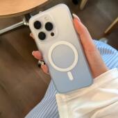 X9适用OPPO 软壳2 8手机壳A5 10PRO K12X冷淡风X7防摔X6 Reno15 X8S 金属磁吸ins渐变蓝色FIND