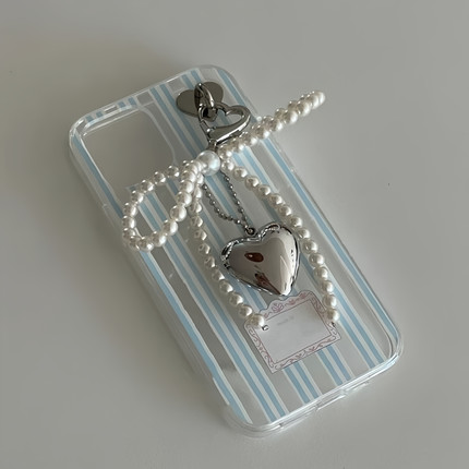 气质感蝴蝶结吊坠爱心K3适用OPPO FINDX6/X8S+手机壳Reno14/12/A58X新款8pro+/4/A57/A2x/5/7透明A72手链11