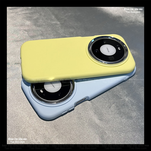 柠檬黄色椭圆边气囊防摔K90适用K90小米14Ultra/17手机壳15/K70至尊版NOTE 13PRO+磨砂Turbo4红米K80软civi5