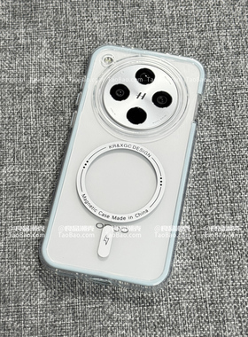 简约奶油蓝色边框双层金属圈适用IQOOZ10 Turbo手机壳IQOO Neo9二合一Z9透明Z6防摔NEO10磁吸Z3/U5/7简约6SE