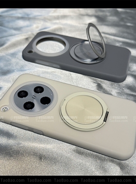 果冻液态硅胶360度旋转支架适用真我GT7PRO手机壳Realme软糯GT7 PRO竞速版水泥灰色奶白耐脏全包防摔站立磁吸