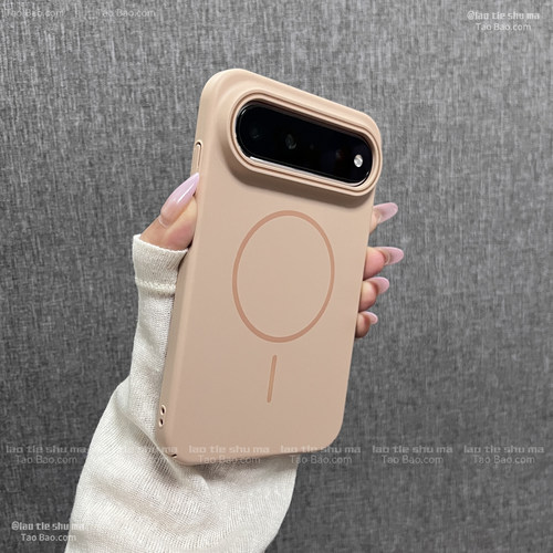 细圈沙漠金色磁吸高级适用谷歌Pixel 11pro手机壳Google 10A/9A磨砂轻薄8A/7A/6A大孔PC硬男女简约新款保护套